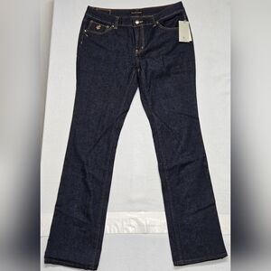 Rocawear 13 Jeans Straight Leg Gold Sequins Embroidered Logo 5 Picket Zip Fly